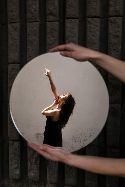 Beautiful Reflections of a Young Woman Posing with a Mirror – Free Stock Photo, Download Free