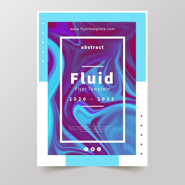 Colourful Fluid Effect Poster in Velvet Blue Tones – Free Download