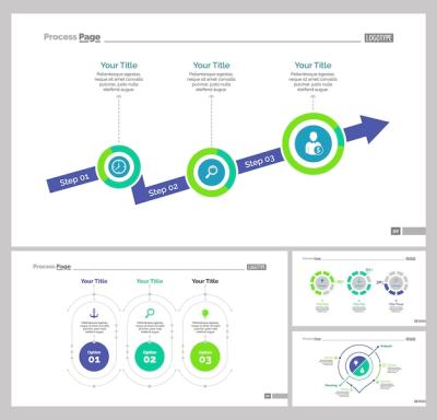 Four Strategy Slide Templates Set – Free Download