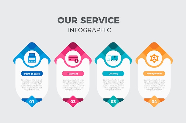 Flat Design Infographic Template for Our Services – Free Download