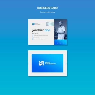 Gradient Physiotherapy Business Card Template – Free Download