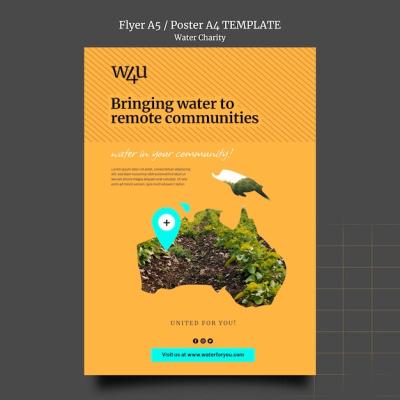 Water Charity Poster Design Template – Free Download