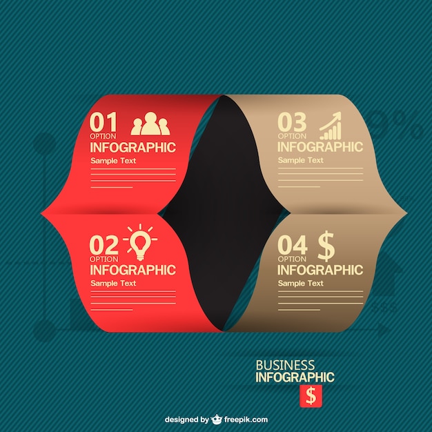 Red and Brown Business Infographic – Free Download