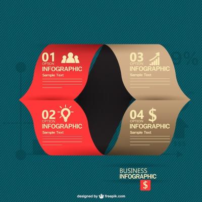 Red and Brown Business Infographic – Free Download