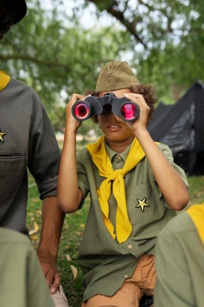 Kid Holding Binoculars – Free Stock Photo for Download