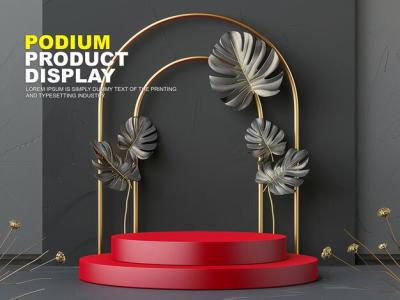 Podium Stage Display Mockup for Product Presentation – Free Download