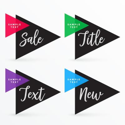 Flat Geometric Triangle Sale Banner – Free Download