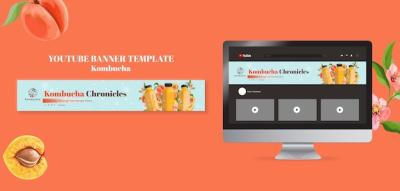 Delicious Kombucha YouTube Banner – Free Download