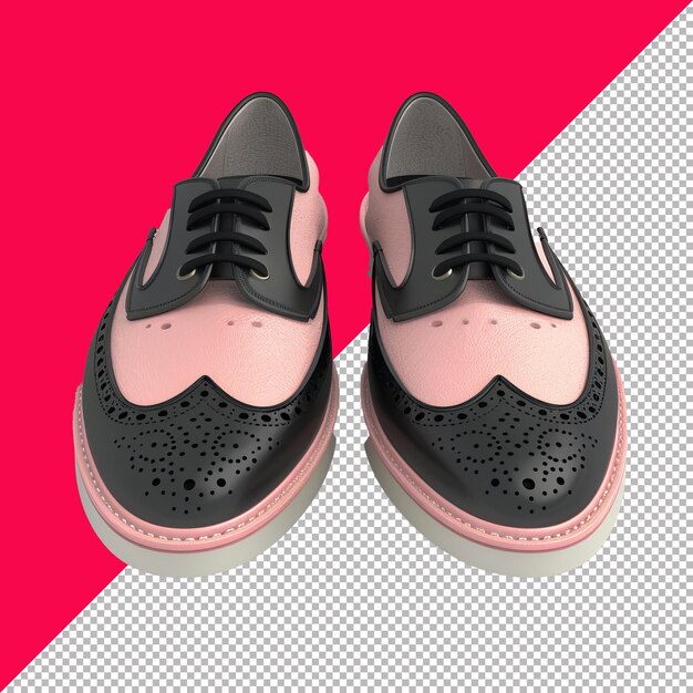 3D Brogues on Transparent Background PNG PSD – Free Download