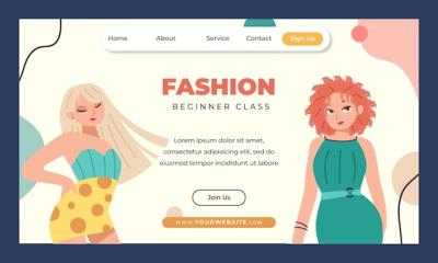 Hand Drawn Fashion Trends Landing Page – Free Stock Photo for Download