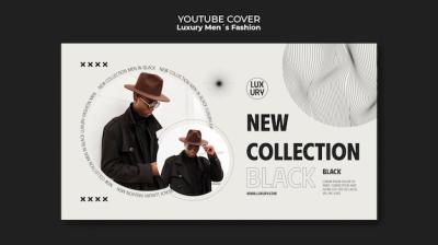 Luxury Men’s Fashion YouTube Cover Template – Free Download