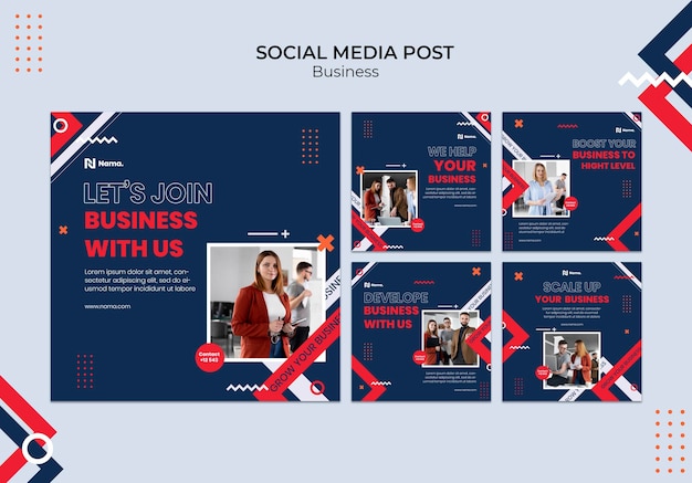 Dynamic Business Concept Social Media Post – Free Download