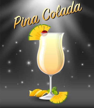 Pina Colada Cocktail in Sparkling Glass – Free Stock Photo, Download for Free