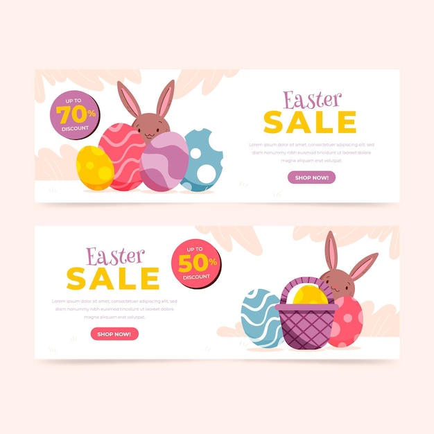 Hand Drawn Easter Sale Banner – Free Download