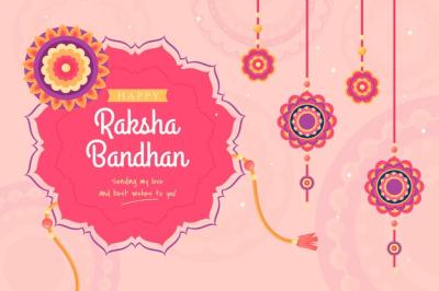 Flat Background for Raksha Bandhan Festival Celebration – Free Download