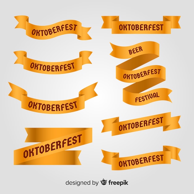 Oktoberfest Ribbon Vector Template – Free Download