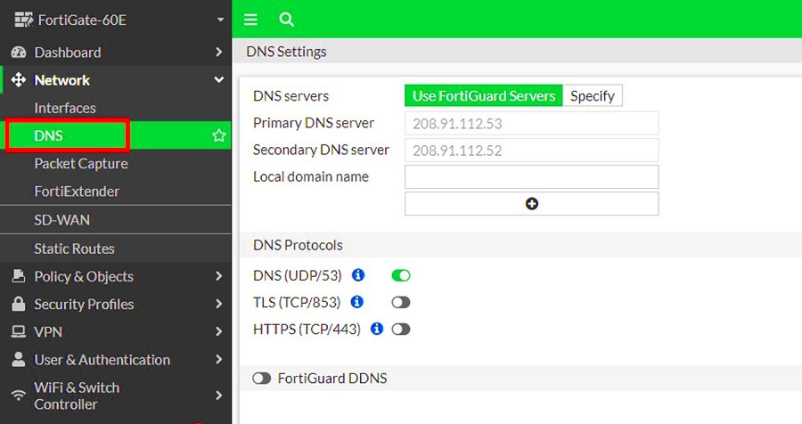 FortiGate How to configure DNS ClientServer Network Strategy Guide