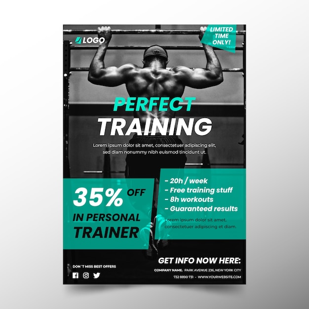 Template Sport Flyer with Photo – Free to Download