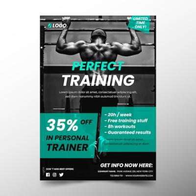 Template Sport Flyer with Photo – Free to Download