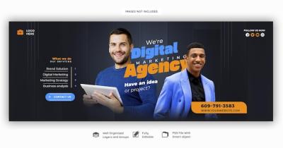 Corporate Facebook Cover Template for Digital Marketing Agency – Free Download