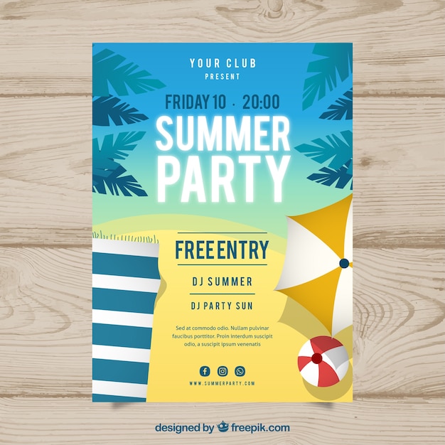 Summer Party Poster – Free Stock Photo Download