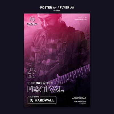 Electro Music Festival Flyer Template – Free Download