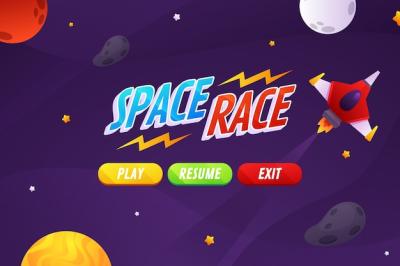 Video Game Space Flat Background – Free Download