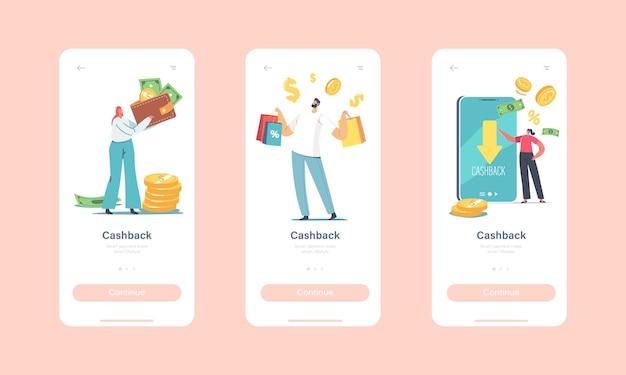 Cash Back Mobile App Onboard Screen Template – Free Download