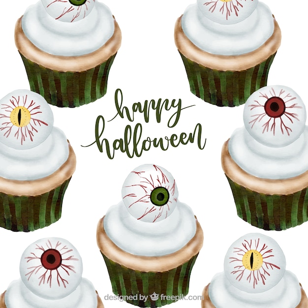 Halloween Cupcakes with Eyeballs – Free Stock Photo for Download