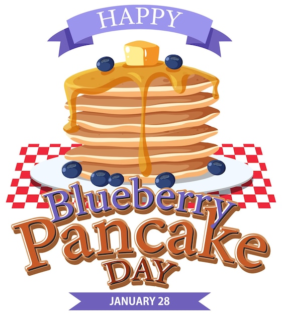 National Blueberry Pancake Day Banner – Download Free Stock Photo