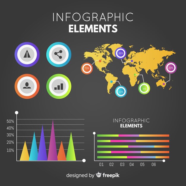 Gradient Infographic Elements Template – Free Download