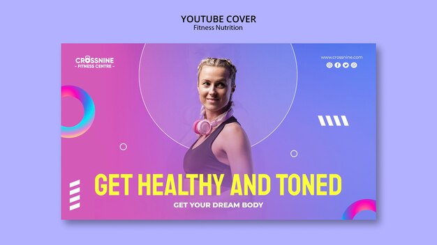 Fitness Nutrition YouTube Cover Template – Download Free Stock Photo