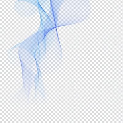 Abstract Blue Wavy Design on Transparent Background – Free Download