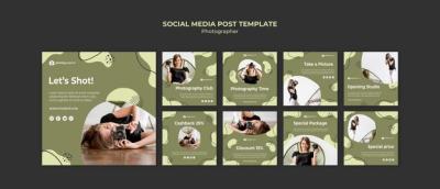 Photographer Social Media Post Template – Free Download