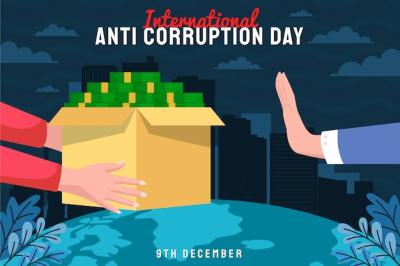 Hand Drawn Flat Anti-Corruption Day Background – Free Download