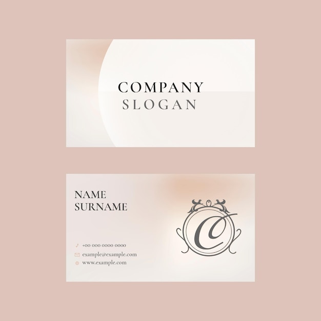 Feminine Theme Business Card Template PSD for Beauty Brands – Free Download