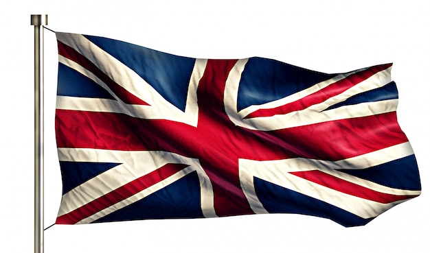 3D Isolated England UK National Flag on White Background – Free Download