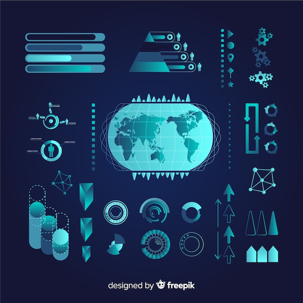 Futuristic Infographic Elements Pack – Free Download