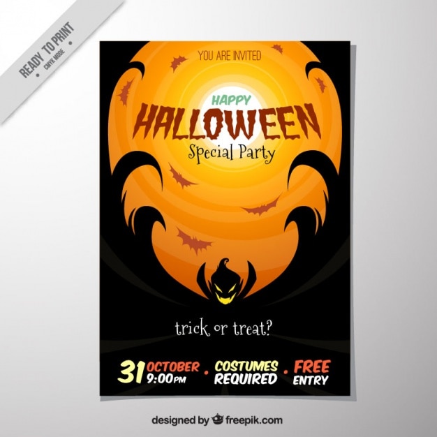 Creepy Halloween Leaflet Template – Free Download