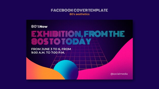 80’s Aesthetics Facebook Cover Template – Free Download