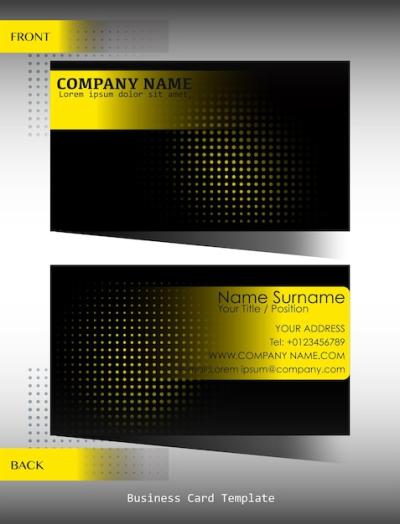 A Black and Yellow Business Card – Free Download