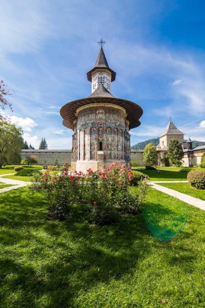 Explore the Church of Sucevita Monastery in Bucovina, Romania – Free Download