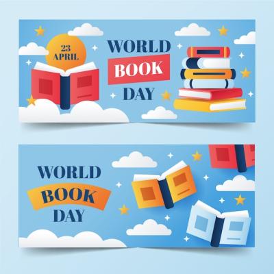 Horizontal Banners Set for World Book Day – Free Stock Photos, Download Free