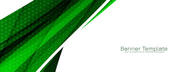 Modern Abstract Green Wave Banner Design – Free Download