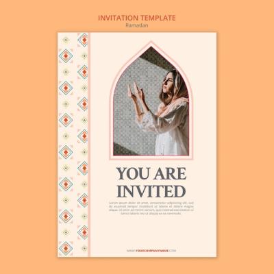 Ramadan Celebration Invitation Template – Download Free Stock Photo