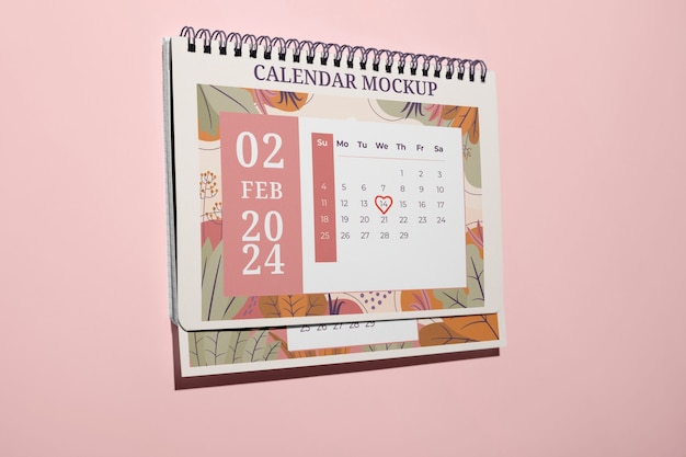 Valentine’s Day Calendar Mockup – Free Download