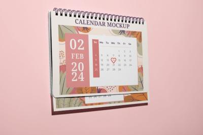 Valentine’s Day Calendar Mockup – Free Download