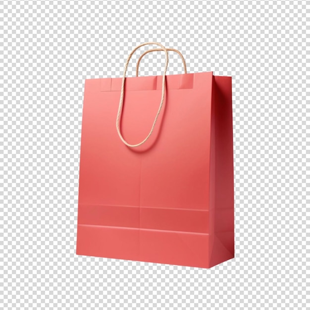 Mockup of Paper Bag Isolated on Transparent Background – Free Download