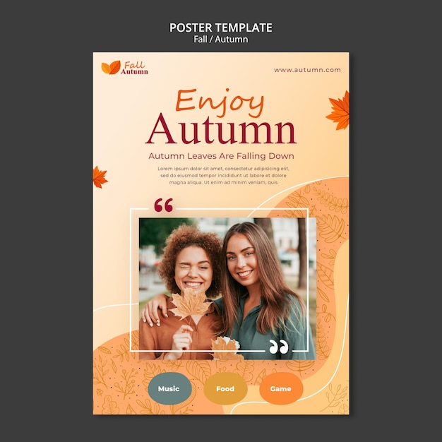 Autumn Vertical Print Template – Download Free Stock Photo