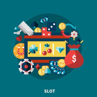 Round Composition of Casino Slot Icons – Free Download